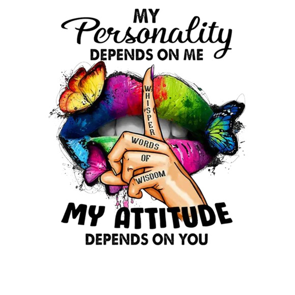 Fashion Graphic Print My Personality Depends on Me Design Trendy Canvas Tote Bag - Picture 3 of 6